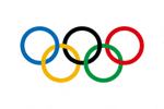 奥运会Olympic Games五环标志 - 经典的蓝黄黑绿红五环