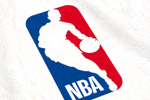 NBA美国职业篮球联赛官方Logo - 红蓝配色篮球运动员剪影标志